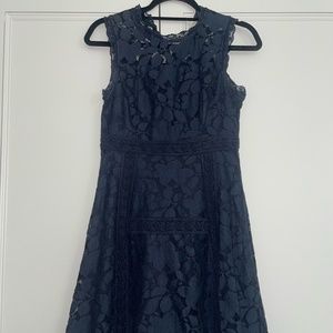 Altar'd State Navy Lace Mini Dress
